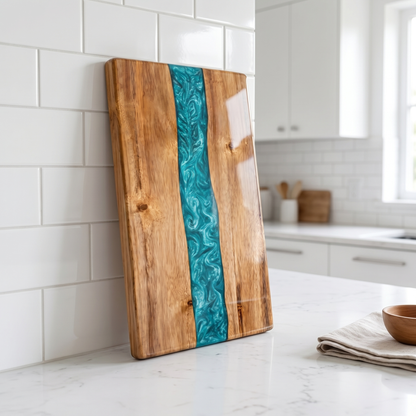 River epoxy cutting board